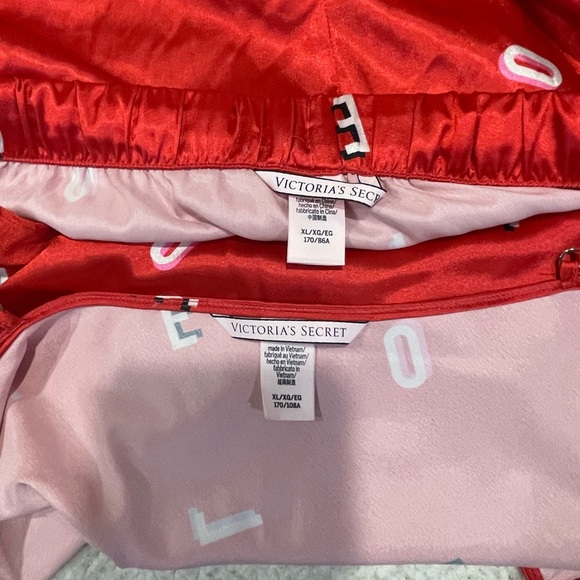 XL VICTORIA’S SECRET 2 PIECE SHORT SLEEVE & SHORTS & SPAGHETTI STRAP NWOT RED - Picture 4 of 8